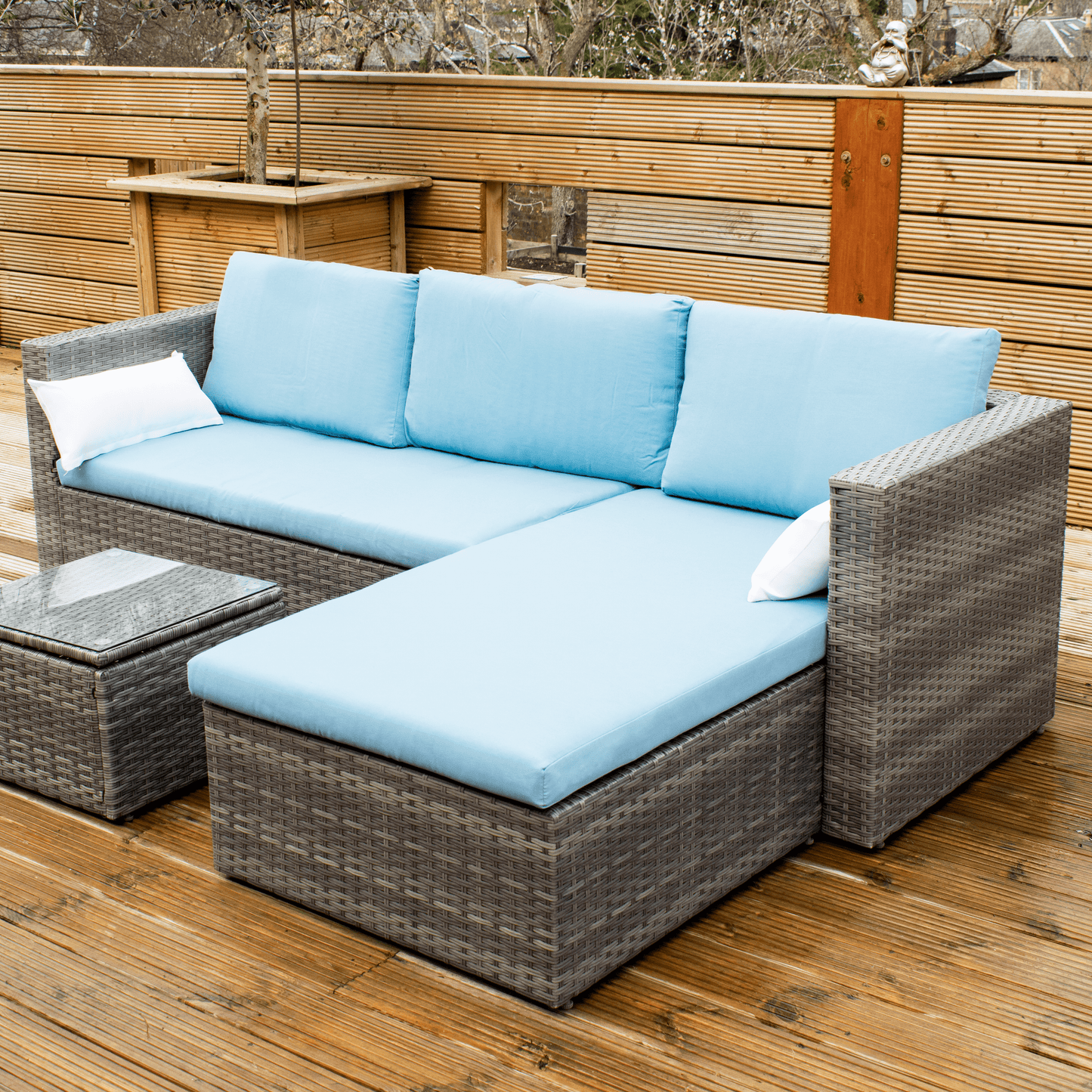 3 Seat Wicker Lounge Sofa Dining Set