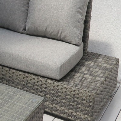Orlo 6 Seat Rattan Corner Sofa Set with Coffee Table