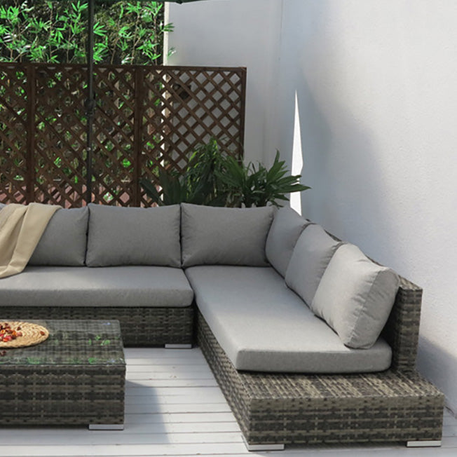 Demps 6 seater rattan deals corner sofa set