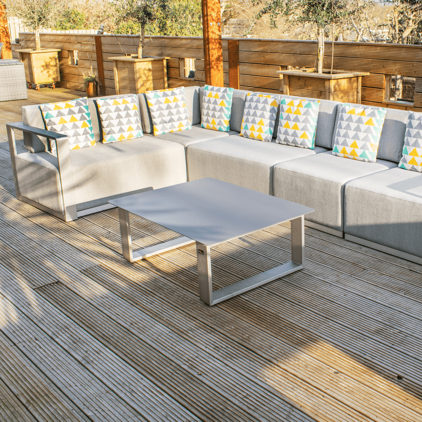 Oslo 9 Seat Aluminium Outdoor Sofa Dining Set