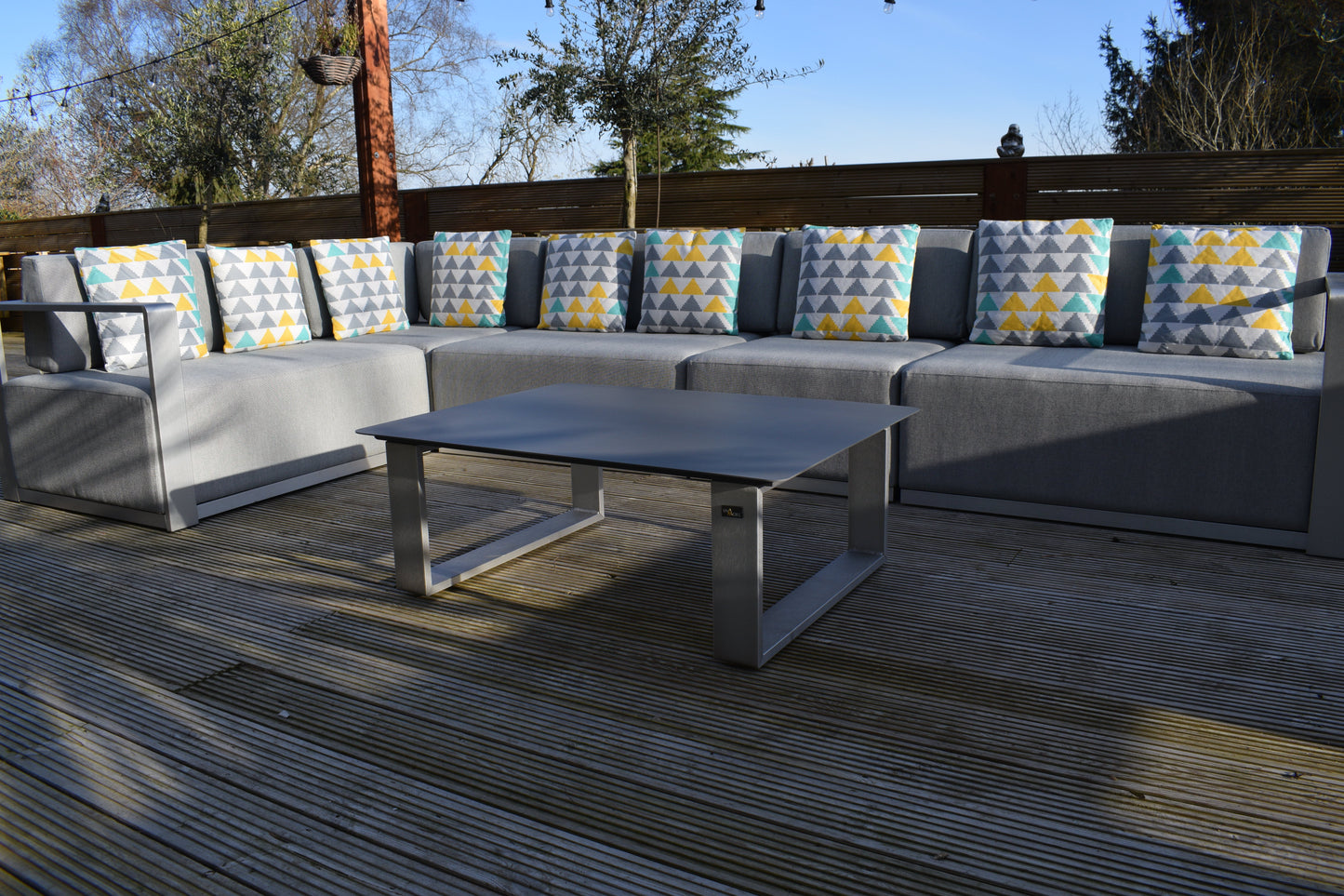 Oslo 9 Seat Aluminium Outdoor Sofa Dining Set