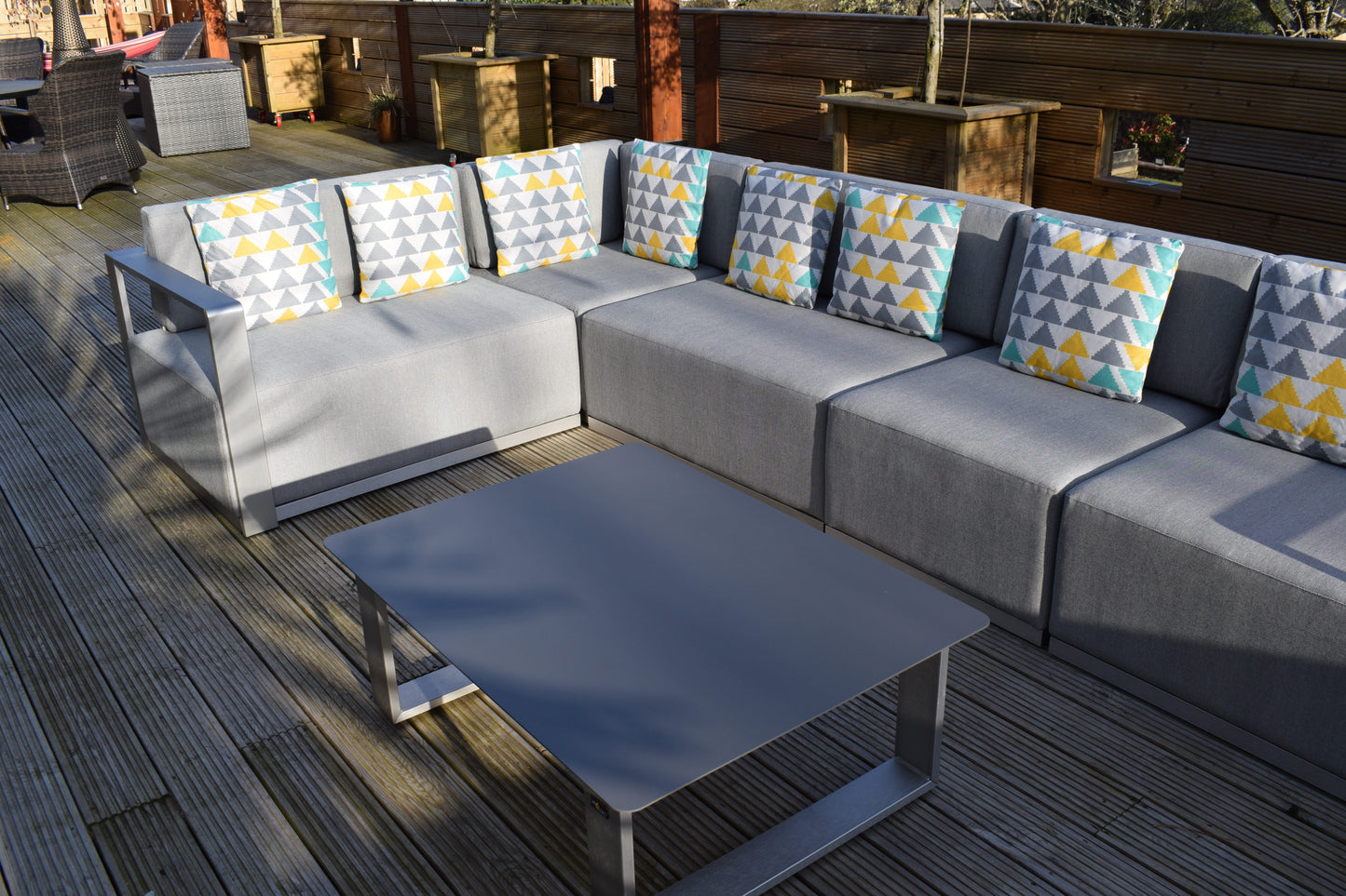 Oslo 9 Seat Aluminium Outdoor Sofa Dining Set