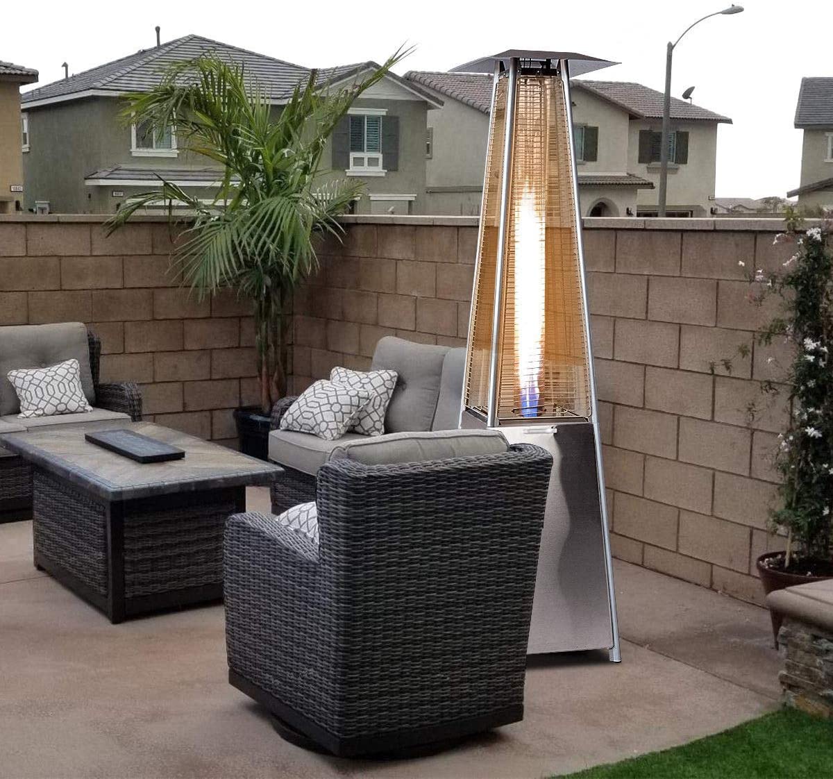 Pyramid patio heater