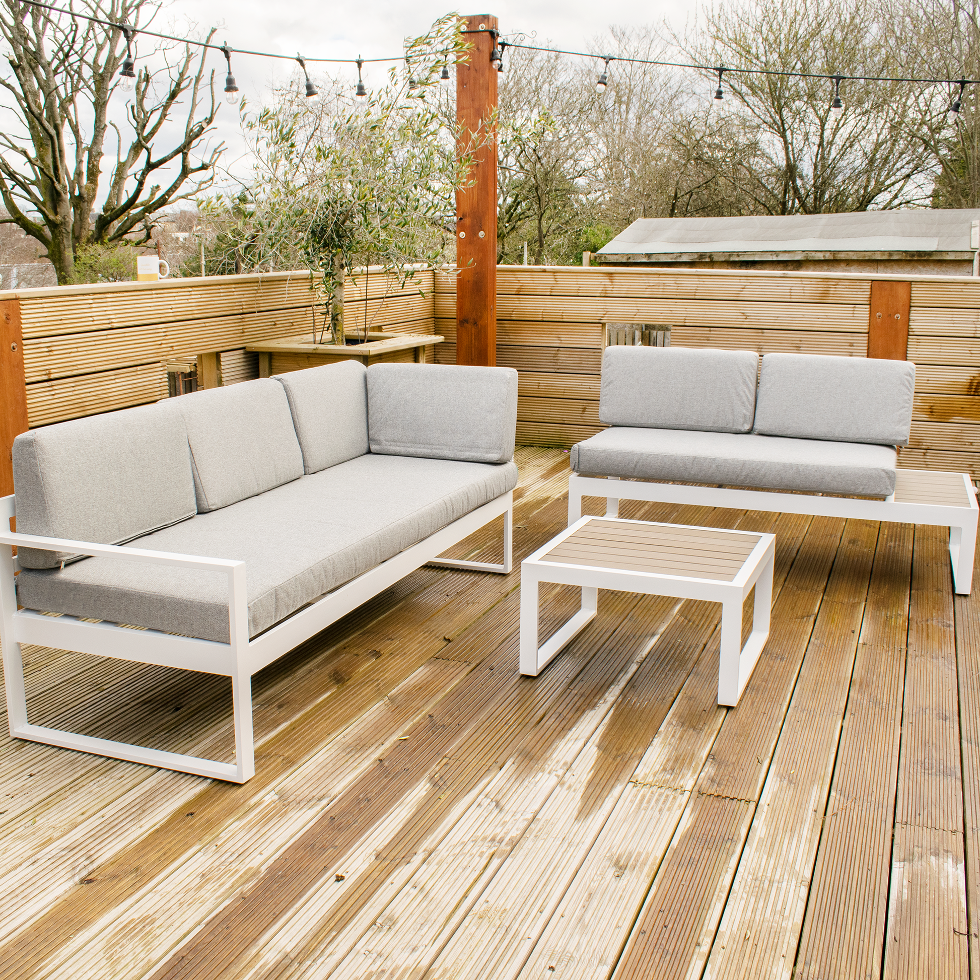 Aluminum patio sofa set deals