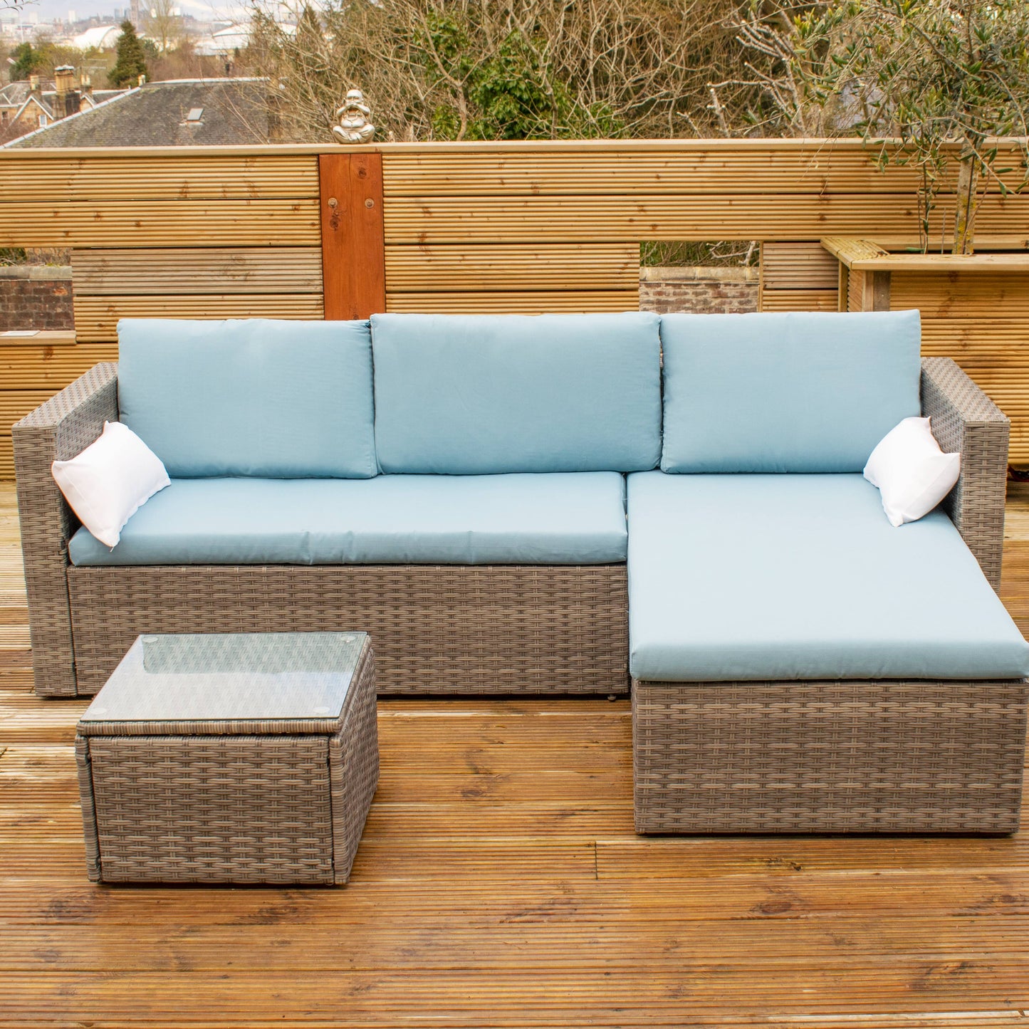 3 Seat Wicker Lounge Sofa Dining Set