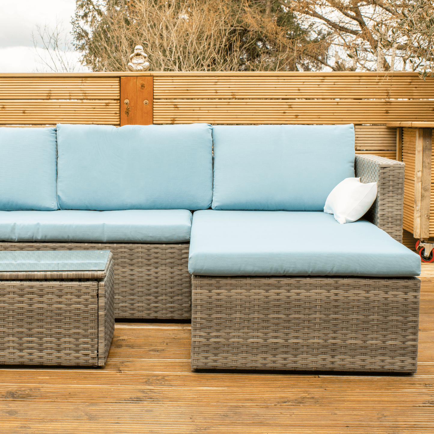 3 Seat Wicker Lounge Sofa Dining Set