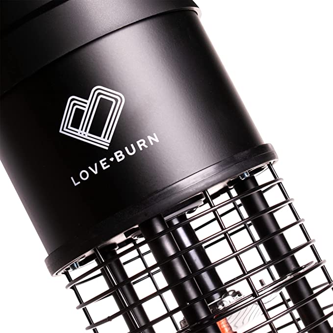 Love Burn 1200W Portable Electric Patio Heater, Tabletop Freestanding Tower Heater